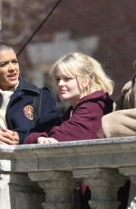 EMILY ALYN LIND on Set of Gossip Girl in New York 04/06/2021