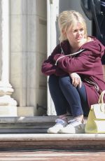 EMILY ALYN LIND on Set of Gossip Girl in New York 04/06/2021