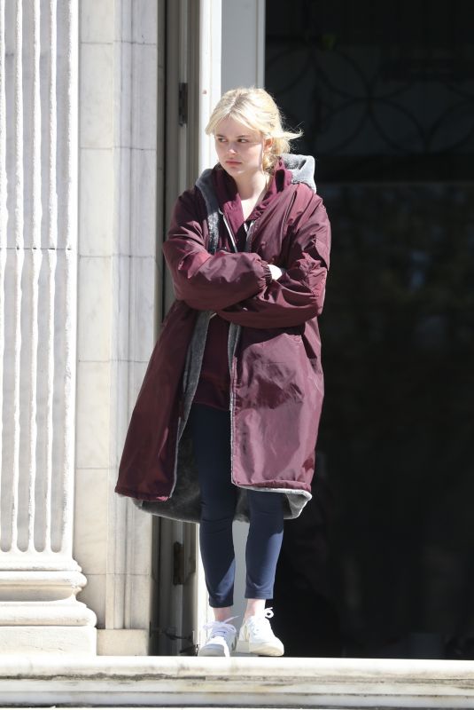 EMILY ALYN LIND on Set of Gossip Girl in New York 04/06/2021