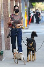 EMILY RATAJKOWSKI Out with Her Dog in New York 04/20/2021