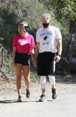 EMMA KROKDAL and Dolph Lundgren Out Hiking in Los Angeles 04/18/2021