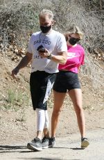 EMMA KROKDAL and Dolph Lundgren Out Hiking in Los Angeles 04/18/2021
