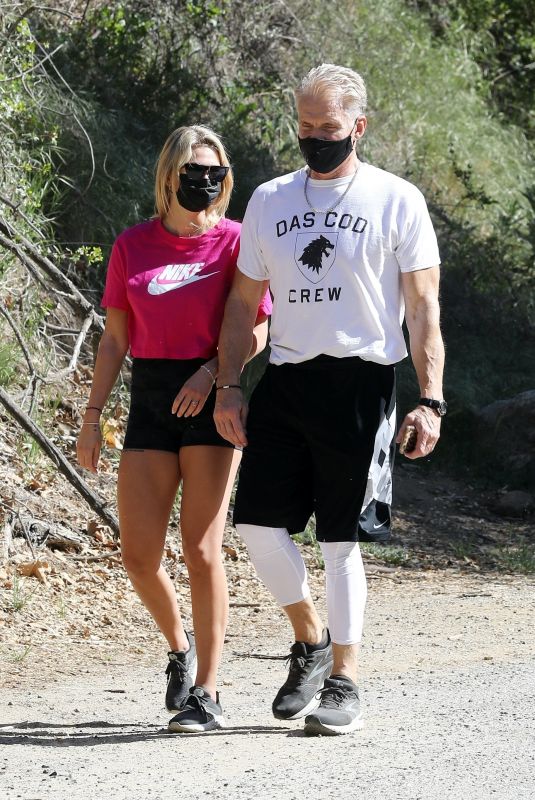 EMMA KROKDAL and Dolph Lundgren Out Hiking in Los Angeles 04/18/2021