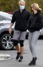 EMMA KROKDAL and Dolph Lundgren Shopping at Pavilions in Malibu 04/06/2021