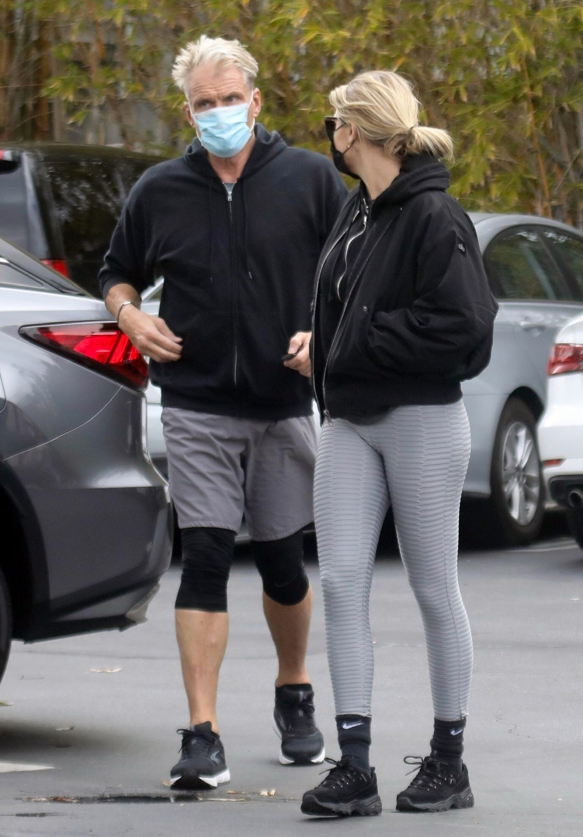 EMMA KROKDAL and Dolph Lundgren Shopping at Pavilions in Malibu 04/06/2021.