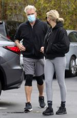 EMMA KROKDAL and Dolph Lundgren Shopping at Pavilions in Malibu 04/06/2021