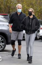EMMA KROKDAL and Dolph Lundgren Shopping at Pavilions in Malibu 04/06/2021