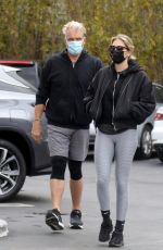 EMMA KROKDAL and Dolph Lundgren Shopping at Pavilions in Malibu 04/06/2021