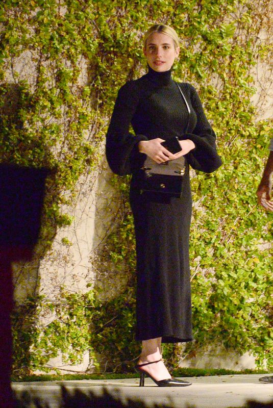 EMMA ROBERTS Arrives at a Dinner Party in Beverly Hills 04/23/2021