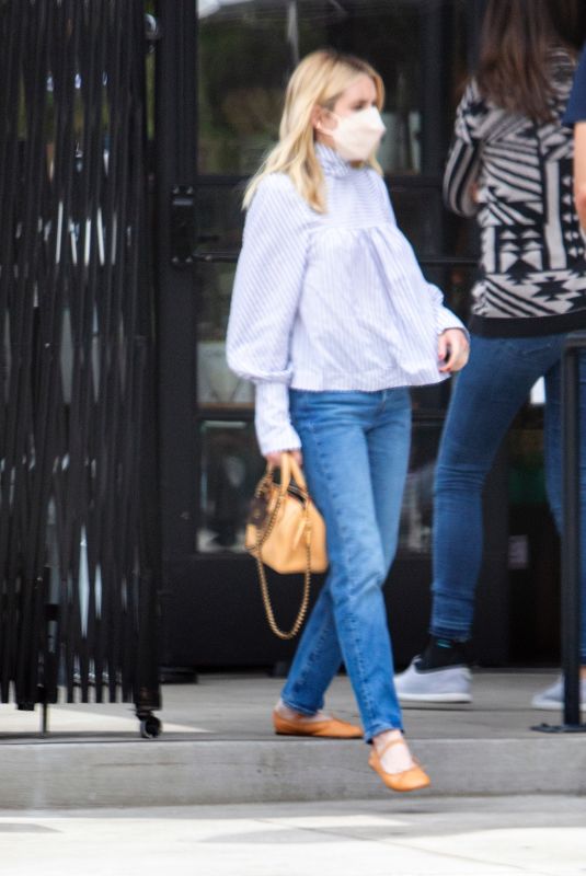 EMMA ROBERTS Out for Takeout in Los Angeles 04/25/2021