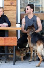 EMMA SLATER and Sasha Farber Out with Their Dogs in Los Angeles 04/02/2021