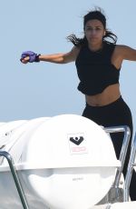 EVA LONGORIA Workout on a Yacht in Miami 04/14/2021