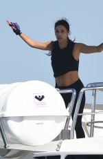 EVA LONGORIA Workout on a Yacht in Miami 04/14/2021