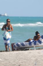 EVELYN LOZADA and SHANIECE HAIRSTON in Swimsuits at a Beach in Miami 04/28/2021