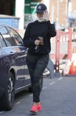 FERNE MCCANN in Tights Leaves a Nail Salon in Essex 04/14/22021