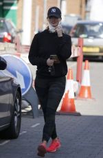 FERNE MCCANN in Tights Leaves a Nail Salon in Essex 04/14/22021