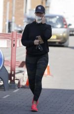 FERNE MCCANN in Tights Leaves a Nail Salon in Essex 04/14/22021