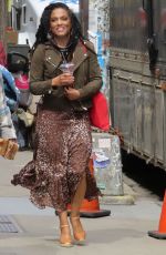 FREEMA AGYEMAN on the Set of New Amsterdam in New York 04/19/2021