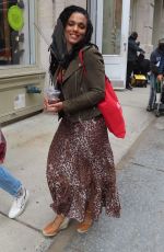 FREEMA AGYEMAN on the Set of New Amsterdam in New York 04/19/2021