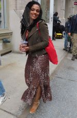 FREEMA AGYEMAN on the Set of New Amsterdam in New York 04/19/2021