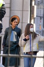 FREIDA PINTO at a Movie Set in Dublin 04/03/2021