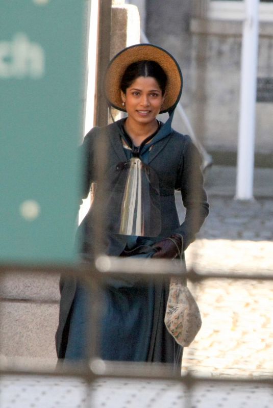 FREIDA PINTO at a Movie Set in Dublin 04/03/2021