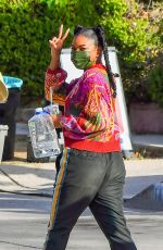 GABRIELLE UNION Leaves Cheaper by the Dozen Set in Los Angeles 04/15/2021