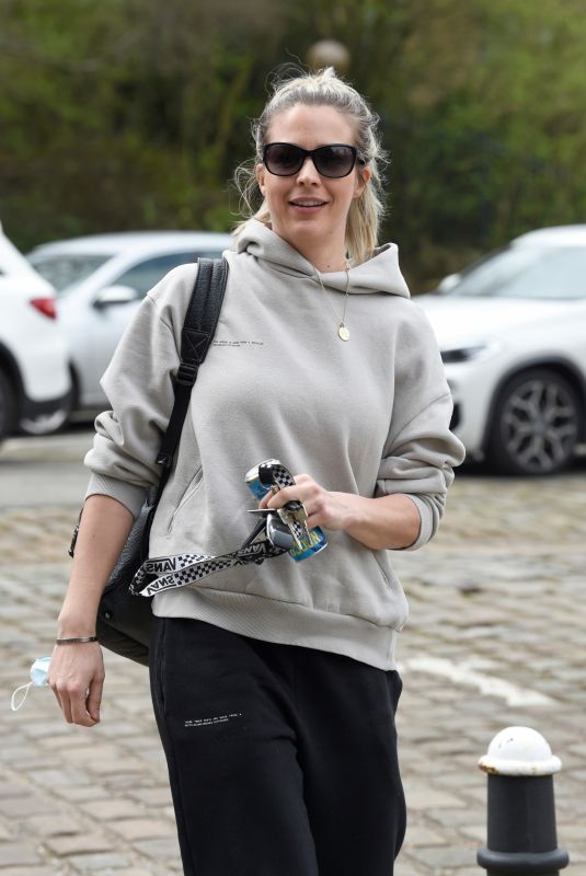 GEMMA ATKINSON Arrives at Hits Radio in Manchester 04/01/2021