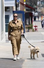 GEORGINA BURKE Out with Her Dog in New York 04/21/2021