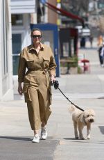 GEORGINA BURKE Out with Her Dog in New York 04/21/2021