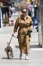 GEORGINA BURKE Out with Her Dog in New York 04/21/2021