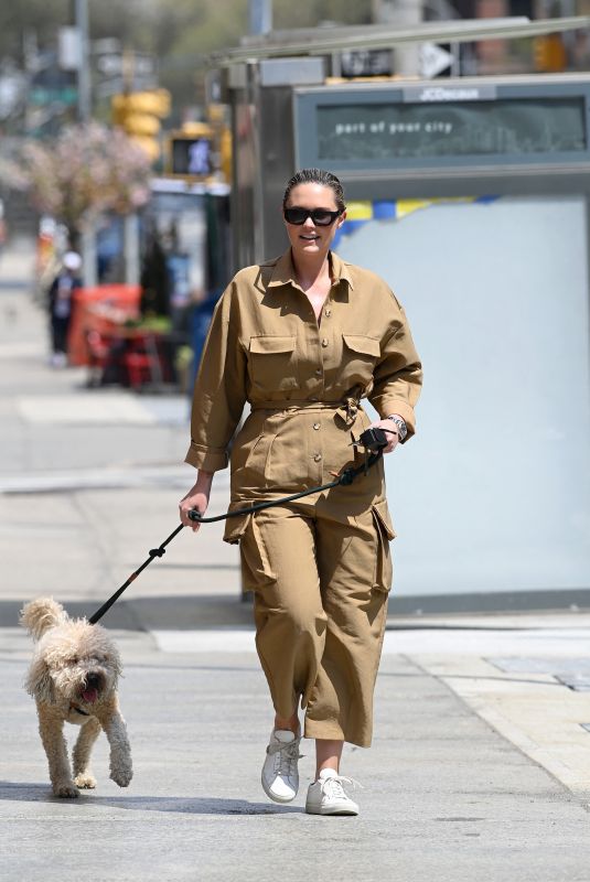 GEORGINA BURKE Out with Her Dog in New York 04/21/2021
