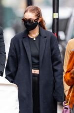 GIGI and BELLA HADIDI Out with Their Father Mohamed in New York 04/11/2021
