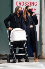 GIGI and BELLA HADIDI Out with Their Father Mohamed in New York 04/11/2021