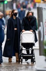 GIGI and BELLA HADIDI Out with Their Father Mohamed in New York 04/11/2021