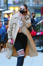 GIGI HADID Out in New York 04/27/2021