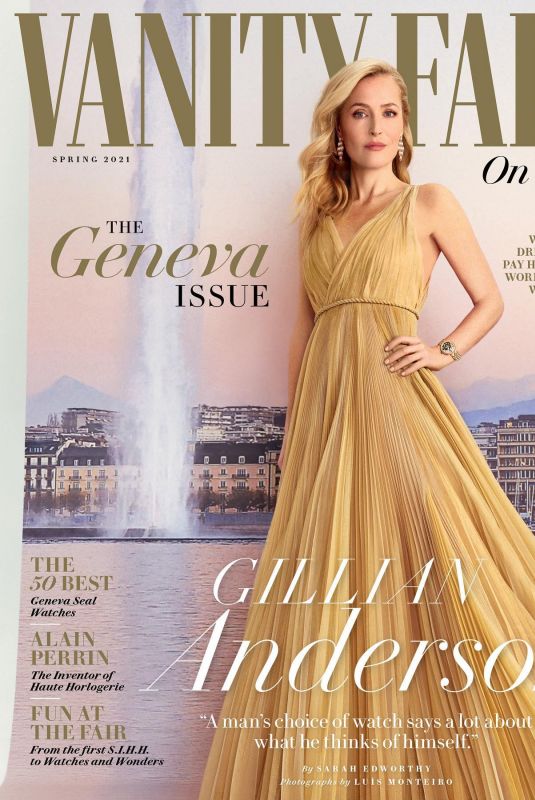 GILLIAN ANDERSON for Vanity Fair, On Time, Geneva issue, Spring 2021
