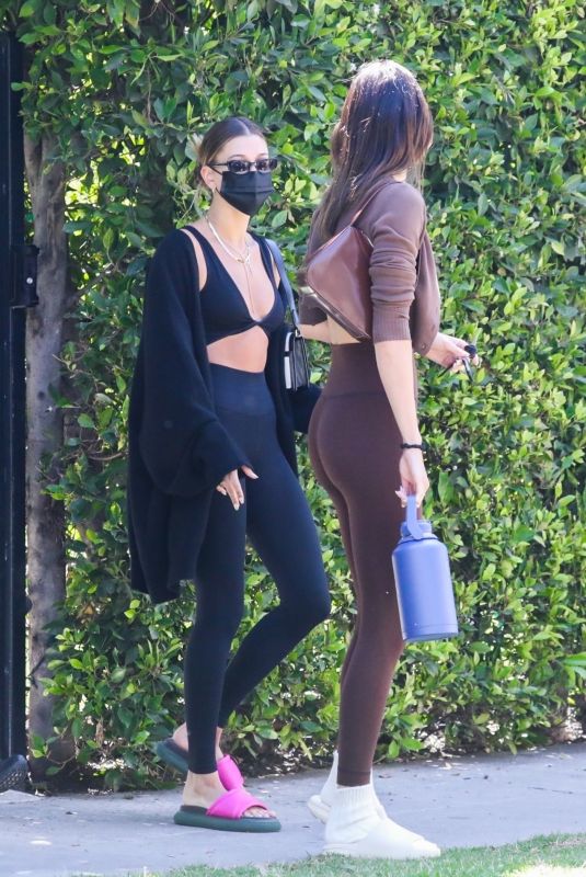 HAILEY BIEBER and KENDALL JENNER at a Workout Session in Los Angeles 04/07/2021