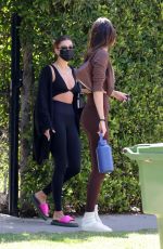 HAILEY BIEBER and KENDALL JENNER at a Workout Session in Los Angeles 04/07/2021