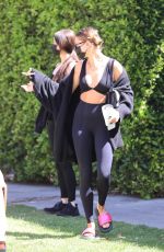 HAILEY BIEBER and KENDALL JENNER at a Workout Session in Los Angeles 04/07/2021
