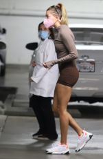 HAILEY BIEBER Arrives at an Appointment in Los Angeles 04/02/2021 