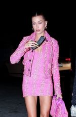 HAILEY BIEBER Out for Dinner in West Hollywood 04/24/2021