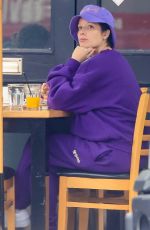HALSEY Out for Breakfast at Toast in West Hollywood 04/12/2021