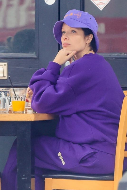 HALSEY Out for Breakfast at Toast in West Hollywood 04/12/2021
