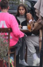 HANA CROSS Out for Lunch with Friends in Los Angeles 04/22/2021