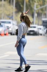 HANNAH BROWN Leaves a Gym in Los Angeles 04/19/2021