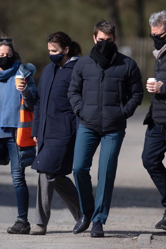 HAYLEY ATWELL and Tom Cruise on the Set as Mission Impossible 7 in Yorkshire 04/21/2021