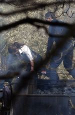 HAYLEY ATWELL Filming Her Own Stunts in Yorkshire 04/22/2021