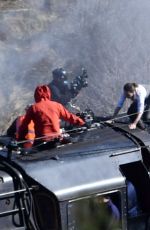 HAYLEY ATWELL Filming Her Own Stunts in Yorkshire 04/22/2021