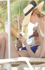 HEATHER GRAHAM in Bikini at a Beach in Tulum 04/08/2021